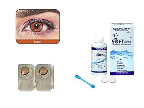 DARK HAZEL MD SPARKLE MONTHLY COLOR CONTACT LENS WITH CASE, LENS HOLDER AND 60ML SOLUTION (PACK OF 1 PAIR) view 2