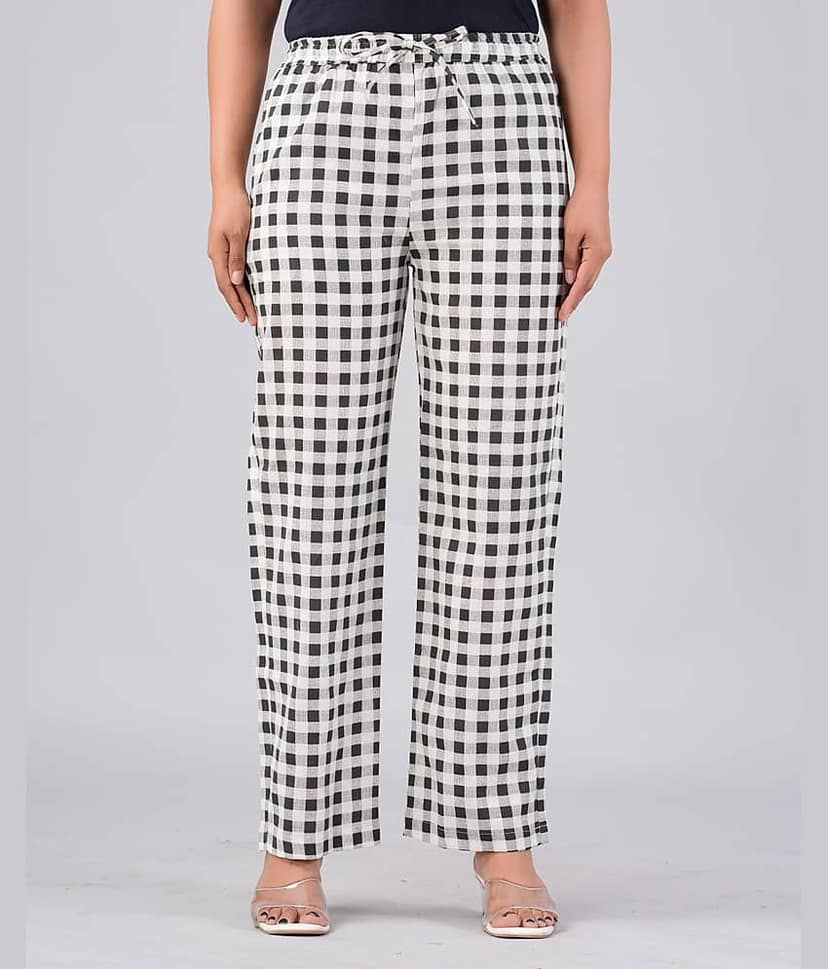 MAUKA - White Cotton Women's Palazzo ( Pack of 1 )