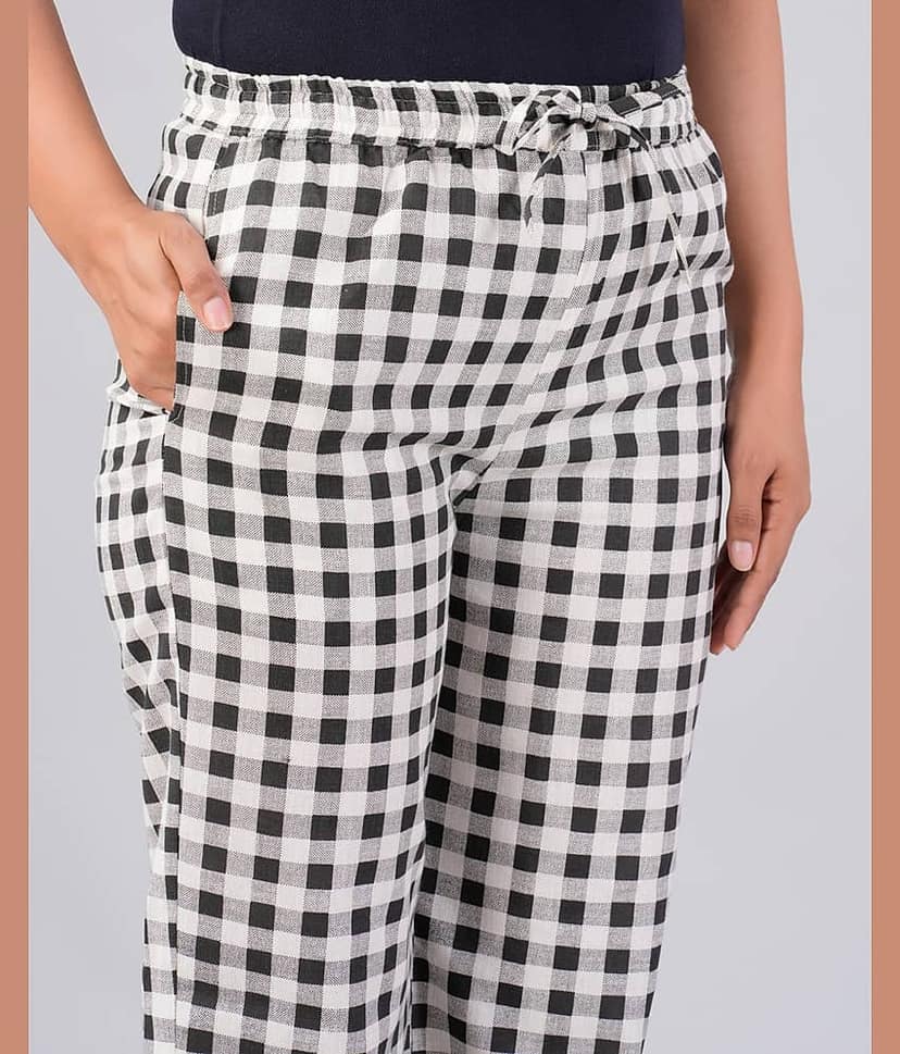 MAUKA - White Cotton Women's Palazzo ( Pack of 1 ) view 2