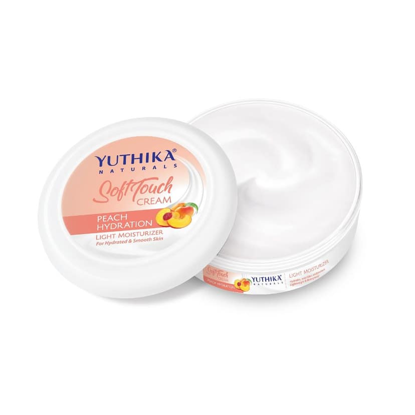Yuthika Peach Hydration Light Moisturizer Cream for Face, Hand, Body, Dry Skin Moisturizer for All Skin Types - 100ml