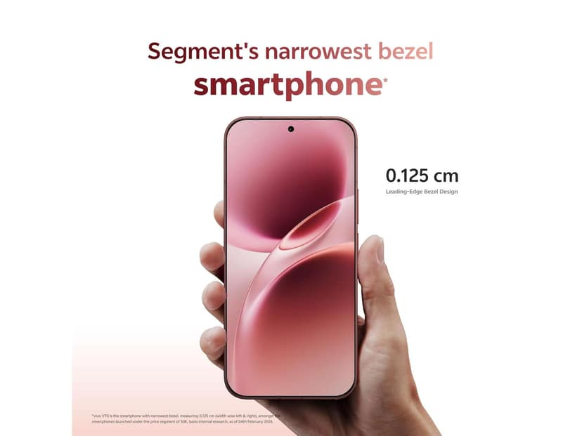 Vivo V70 5G Smartphone (8GB RAM, 256GB Storage) Sleek Design, 5G Speed & Reliable Performance - Passion Red view 4