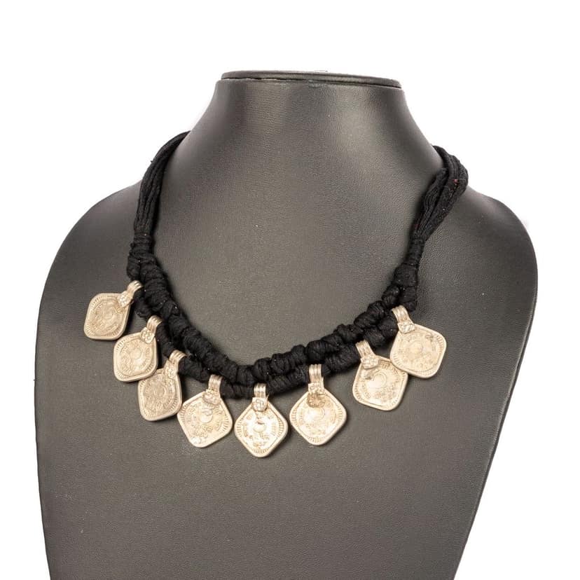 Tribes India Plain 2 Paisa Necklace for Women view 3