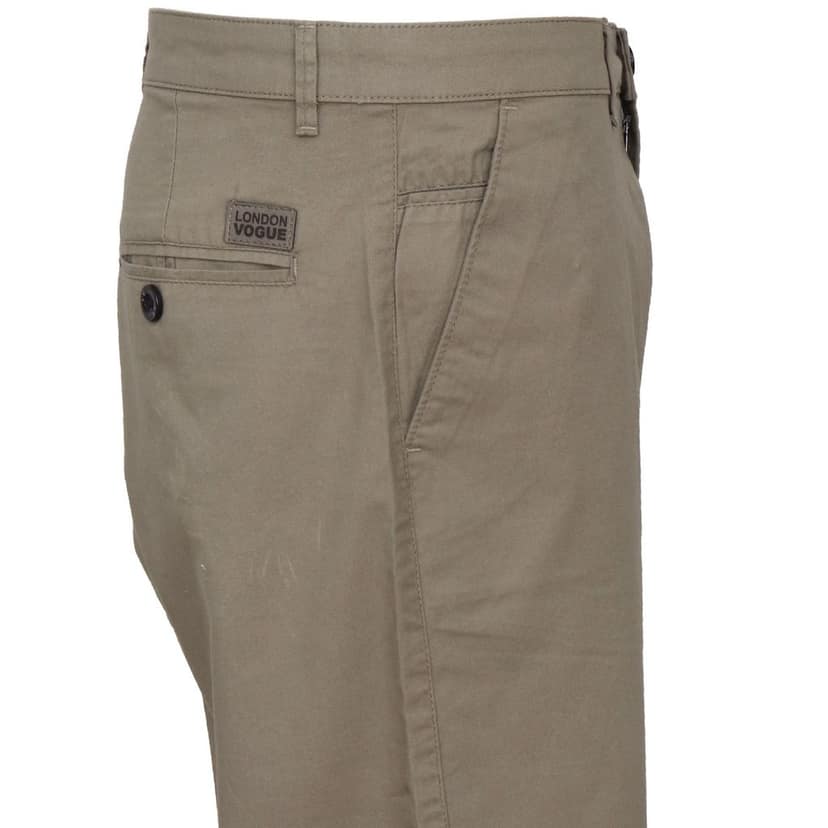Cotton Light Brown Solid Shorts view 3