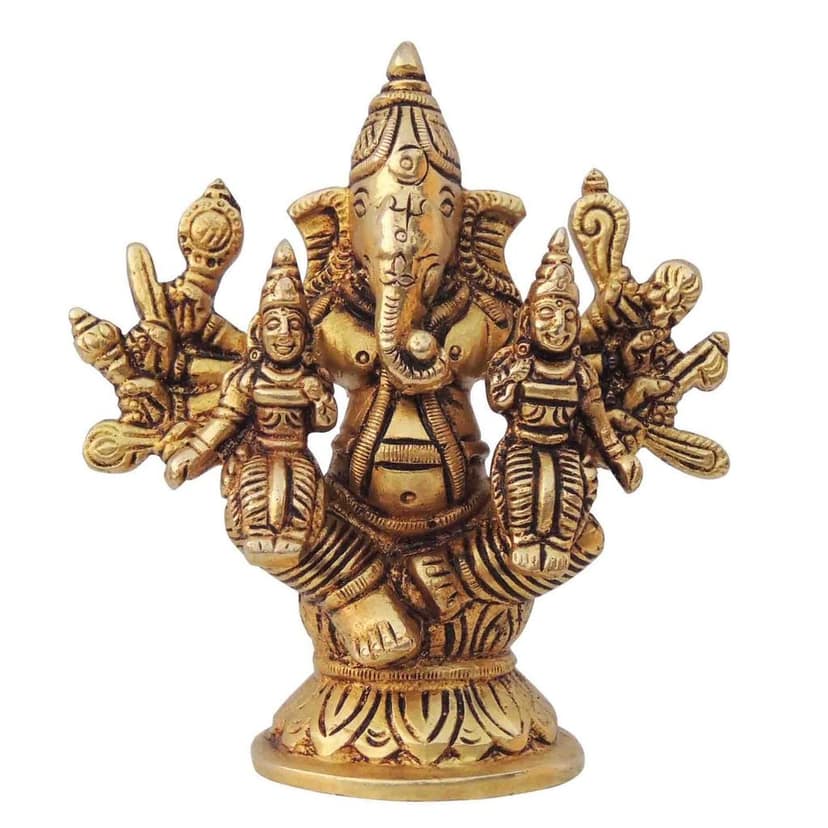 Brass Showpiece Ganesh Parivar God Idol Statue (BSMAS1399 C) view 2