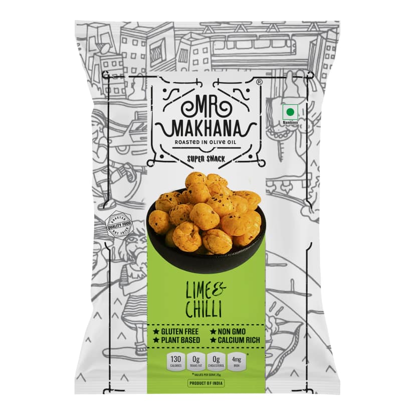 Mr Makhana Lime and Chilli Roasted Makhana 21 g Healthy Snack