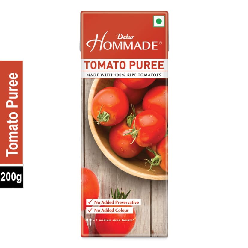 Dabur Hommade Tomato Puree, 200G view 2