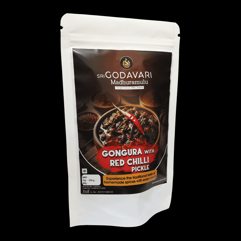 Sri Godavari Madhuramulu Gongura and Red Chilli Pickles – 250g view 2