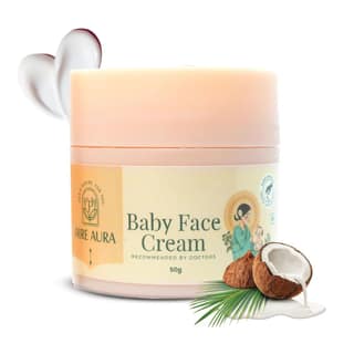 Pure Aura Baby Face Cream 100gm | Ayurvedic & Organic Face Cream for Kids | Infused with Shea Butter & Almond Oil |Chemical-Free | Nourishing & Moisturizing for Sensitive Skin | Safe for Newborns