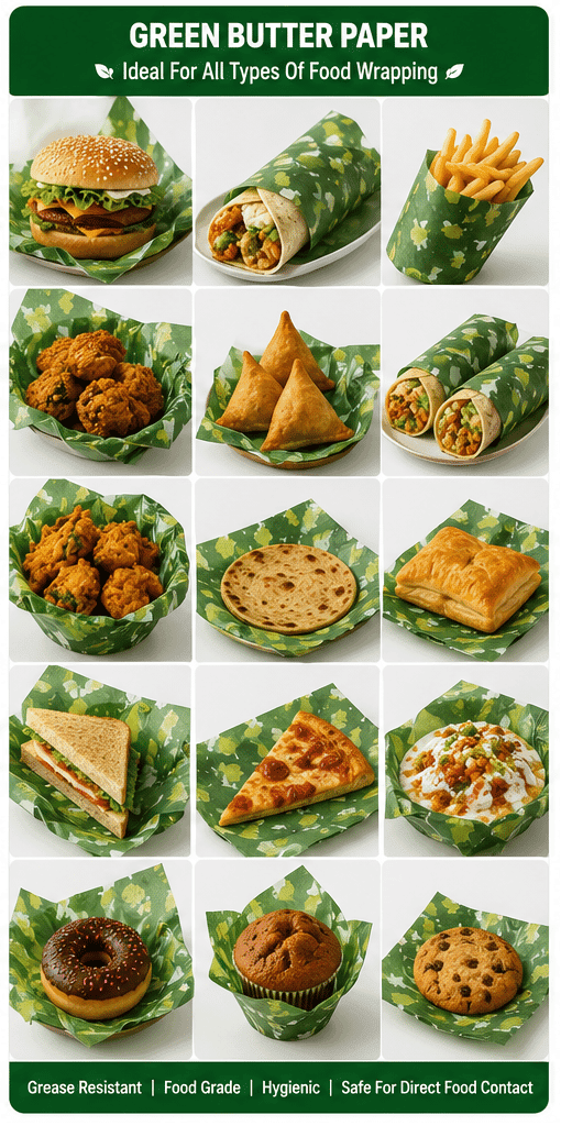 Food Wrapping Paper –Ultra soft 50 GREEN - MaMiMu view 5