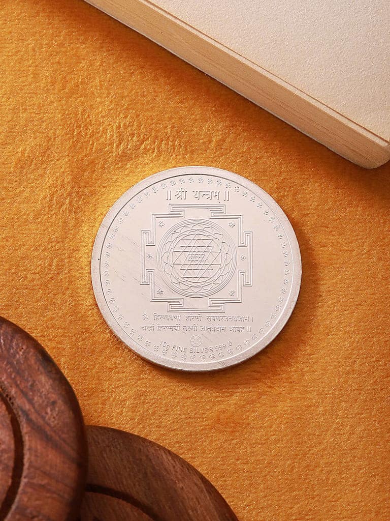 999 Silver Maa Lakshmi & Ganeshji 10 gram Colour Silver Coin view 3