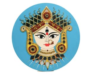 Handcrafted Durga Maa Diamond Work Wall Hanging.