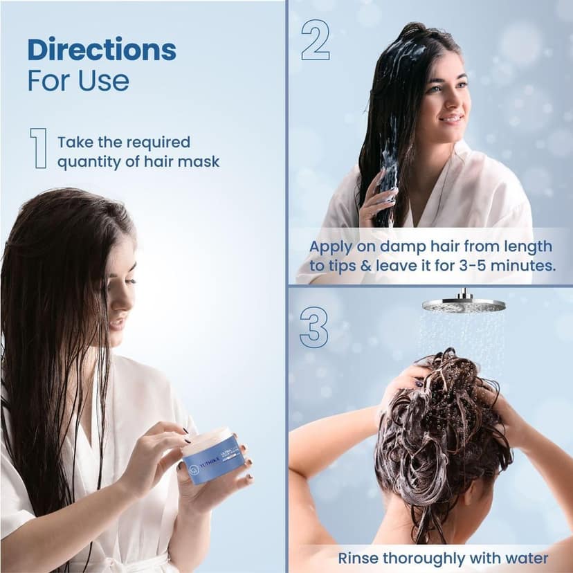 Yuthika Professional Ultra Care Hair Mask 150ml, Professional Hair Mask for Dull, Dry and Brittle hair, Advanced Hair Repair Mask view 6