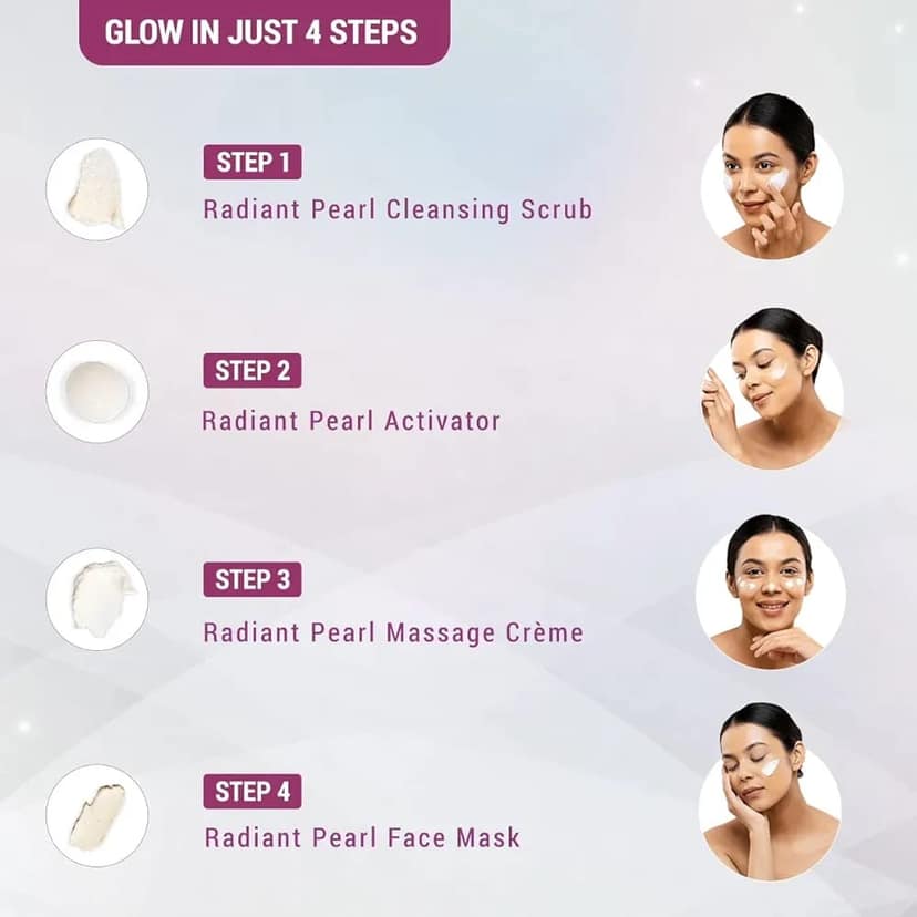 Lotus Herbals Radiant Pearl Cellular Lightening 4 Facial Kit (37 gm each) view 3