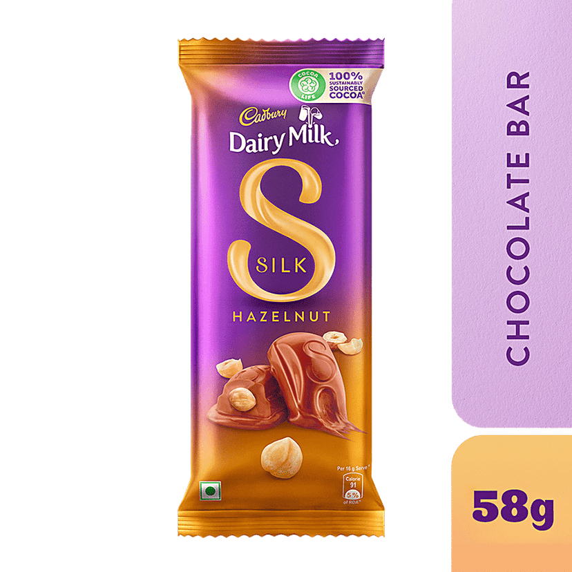 Cadbury Dairy Milk Silk Dairy Milk Silk Chocolate Bar - Hazelnut, 58 g