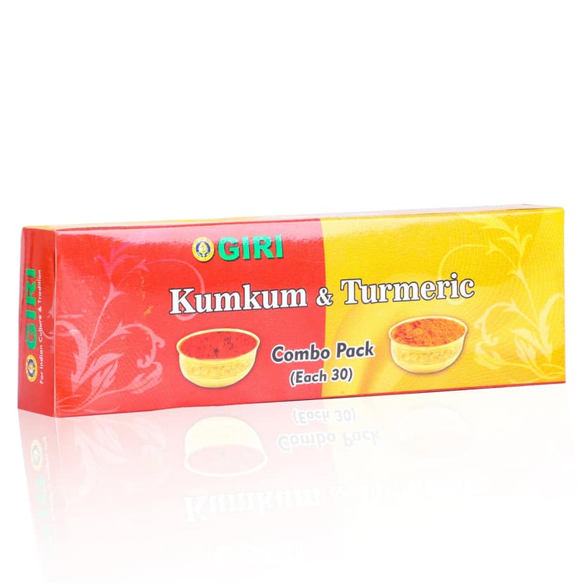 Giri Turmeric Kumkum Set - 30 Pcs | Thamboola Gift | Haldi | Kungumam | Yellow, Red Colour view 2