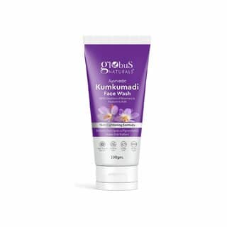Globus Naturals Ayurvedic Kumkumadi Skin Lightening Face Wash Enriched with Hyaluronic Acid Rosemary Chemical Free Cruelty Free Suitable For All Skin Types 100 ml