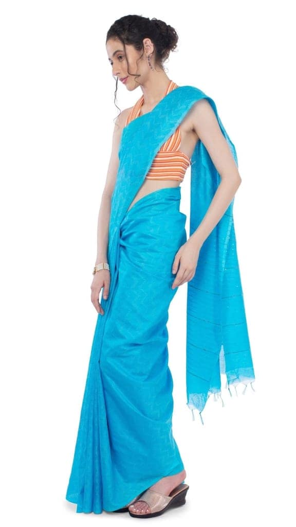 Kota Silk Saree Color Sequence Palu and full body Zig-Zag Design with running blouse-8813 view 2