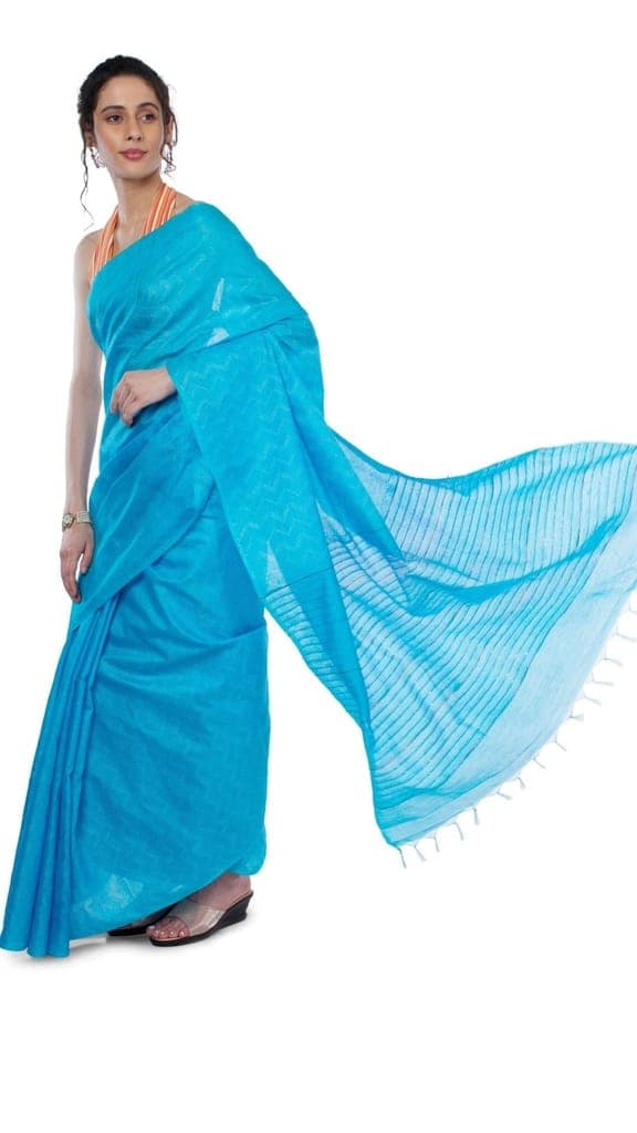 Kota Silk Saree Color Sequence Palu and full body Zig-Zag Design with running blouse-8813 view 6