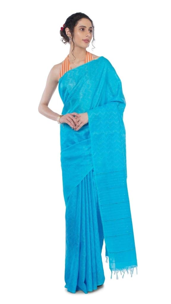 Kota Silk Saree Color Sequence Palu and full body Zig-Zag Design with running blouse-8813 view 7