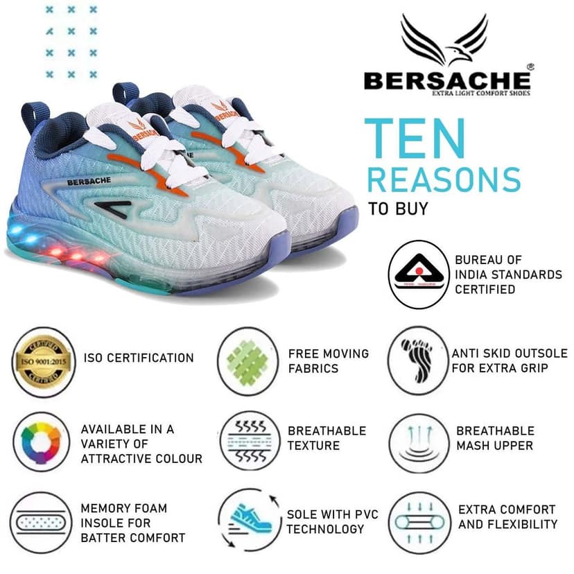 Bersache Sneaker, Loafers ,Casual With Extra Comfort Sneakers For Kids view 5