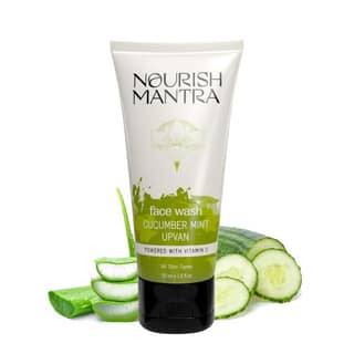 Nourish Mantra- Cucumber Mint Upvan Face Wash (50 ml) | Powered with Vitamin C Cucumber and Niacinamide | Face Wash For All Skin Types | Paraben & SLS SLES Free | Vegan & Cruelty-Free