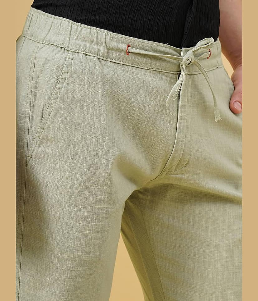 Paul Street Slim Flat Men's Chinos - Green ( Pack of 1 ) view 2