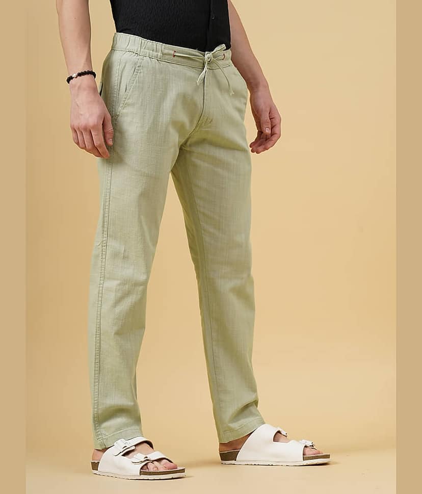Paul Street Slim Flat Men's Chinos - Green ( Pack of 1 ) view 3