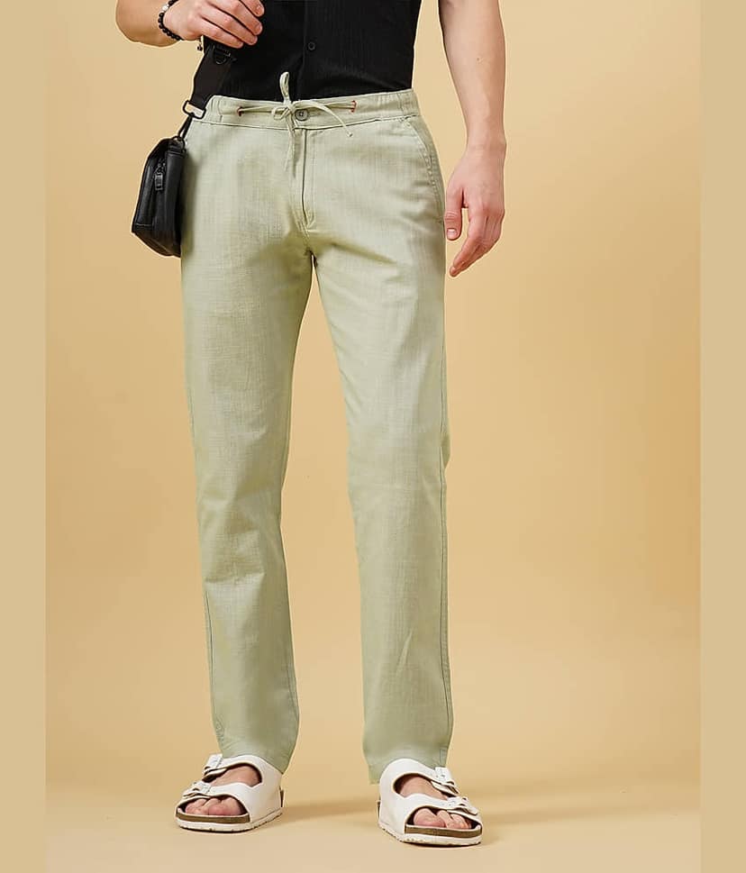 Paul Street Slim Flat Men's Chinos - Green ( Pack of 1 ) view 6
