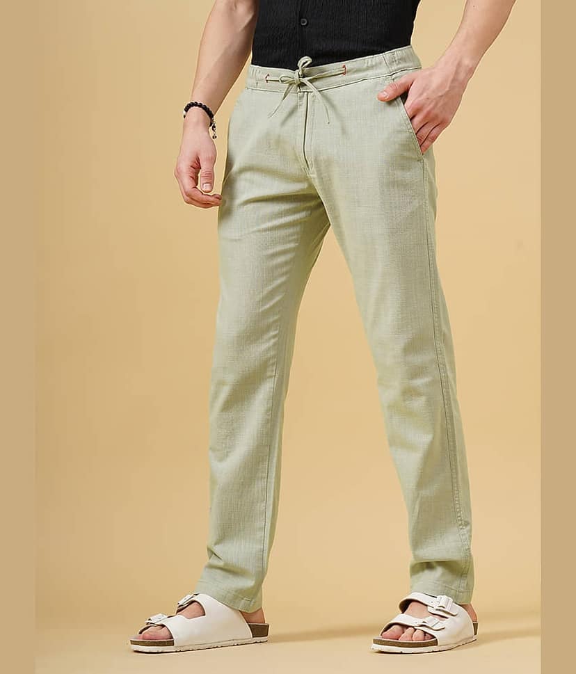 Paul Street Slim Flat Men's Chinos - Green ( Pack of 1 ) view 7