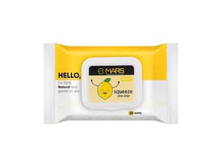 MARS Refreshing Wet Wipes for Face, Refreshing & Skin Hydration, Soothing for skin, pH Balance & Alcohol Free, Nourishing Facial Cleansing - LEMON