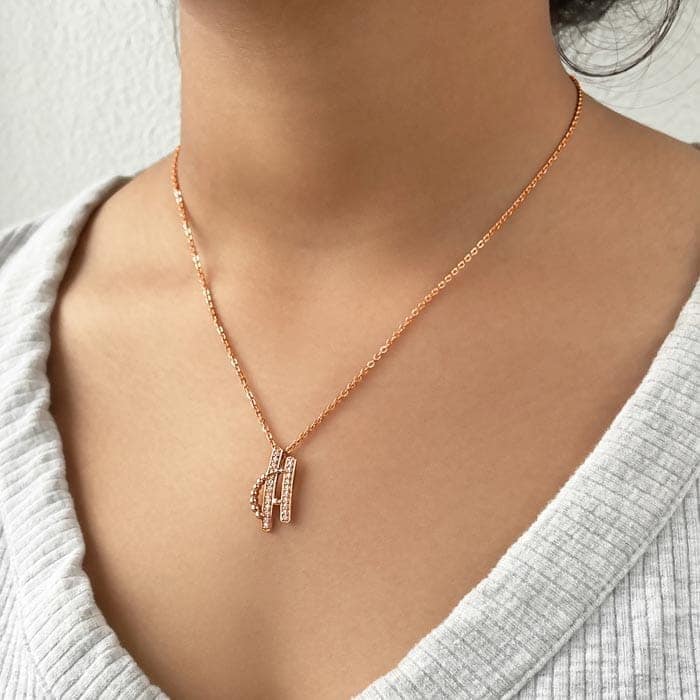 Rose Gold Celestial Pendant Set view 2