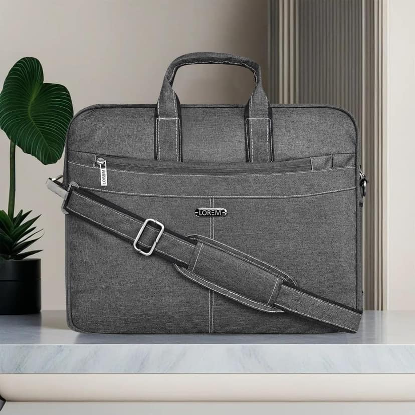 LOREM Tan Color Faux Leather 10L Laptop Messenger Bag For Men & Women BG14 view 2