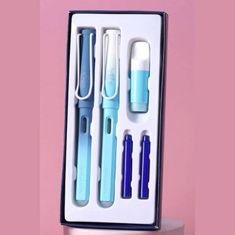 Cute Cartoon Pattern Fountain Pen (Light Blue, 0.38mm Nib) | Smooth Writing & Ergonomic Grip | Everyday Stationery view 7