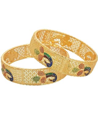 Jewar Mandi - Gold Kada ( Pack of 2 )