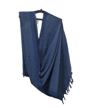 Dhaga Vishwas Ka Handloom Cotton Blue Stole