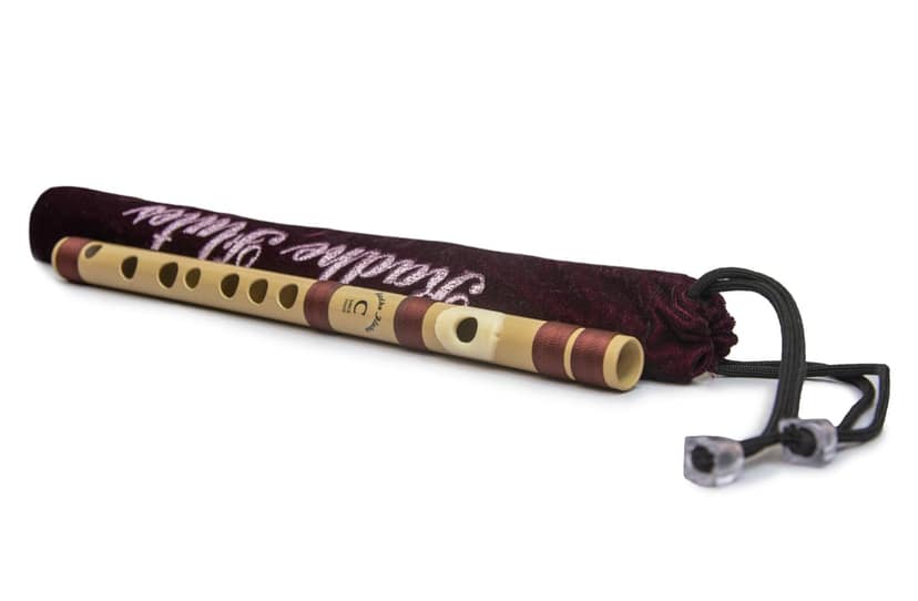 Radhe Flutes PVC Fiber C Natural Bansuri Higher Octave RIGHT Handed With VELVET COVER view 4