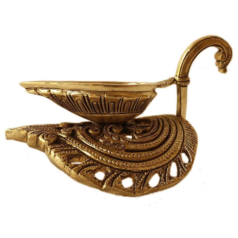 Brass Table Decor Duck Shape Oil Lamp Deepak - Unique Table Decor Deepak, Height : 3.6 Inch (BSMAS1197 A) view 2