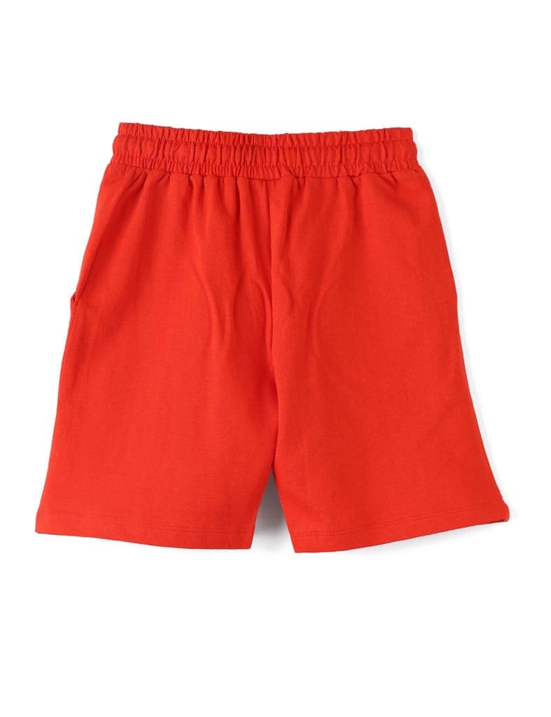 Boys Shorts Cotton French Terry Fiery Red Classic Car view 4