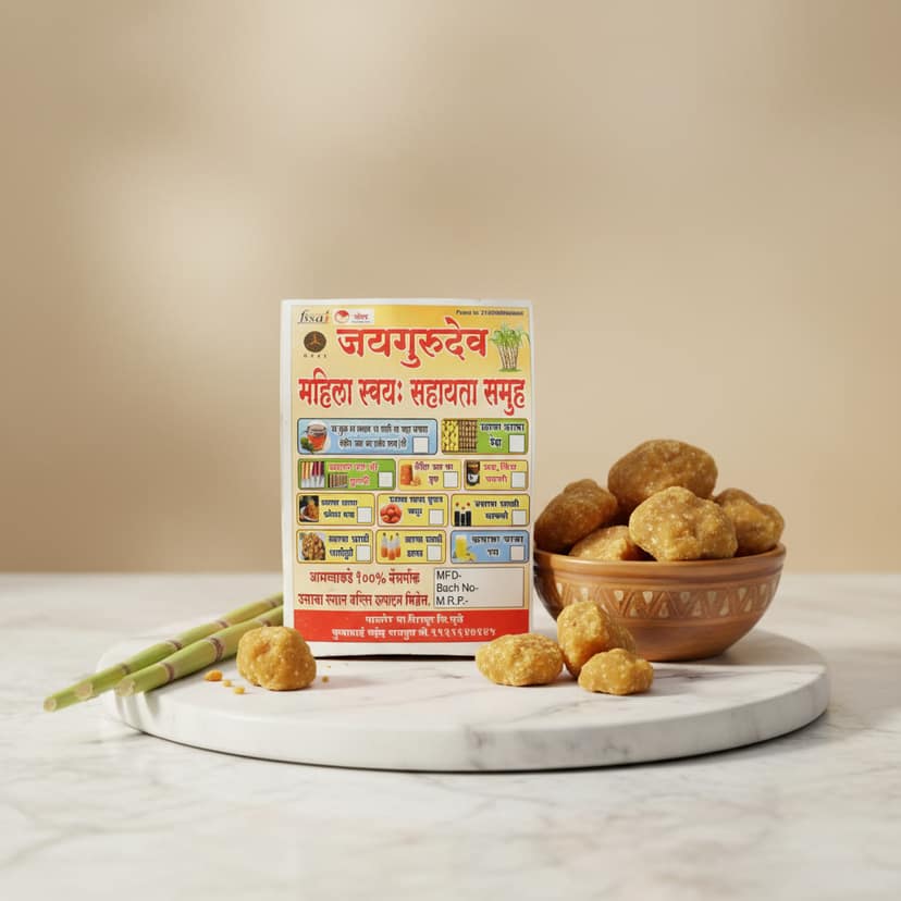 JAY GURUDEV Organic Gul (Jaggery) 500 g