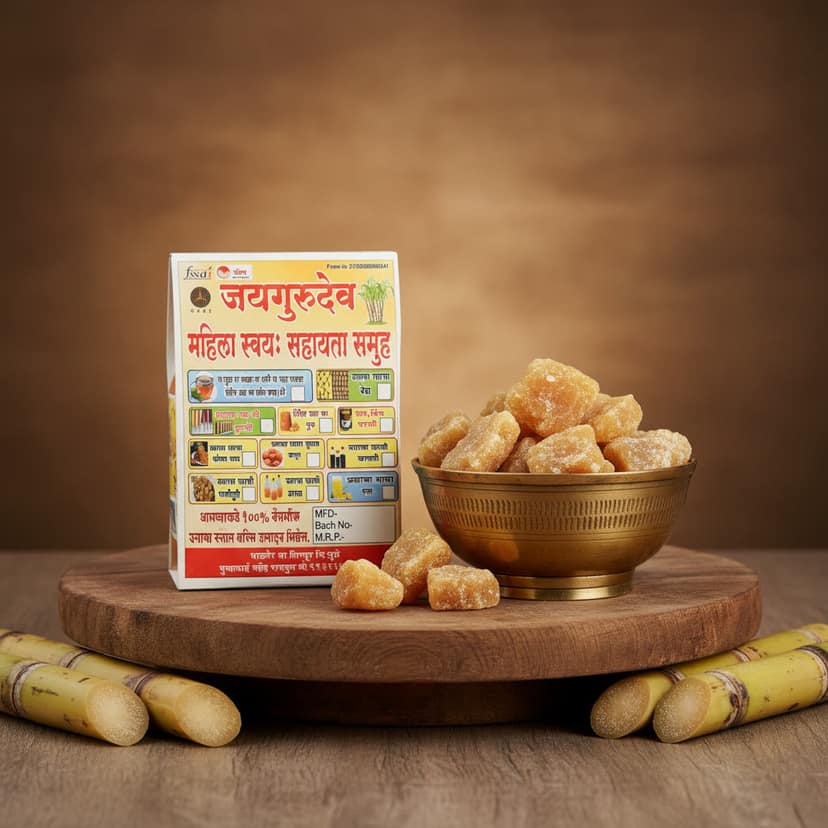 JAY GURUDEV Organic Gul (Jaggery) 500 g view 2