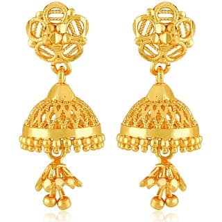 Traditional 1gm gold and micron plated jhumkis