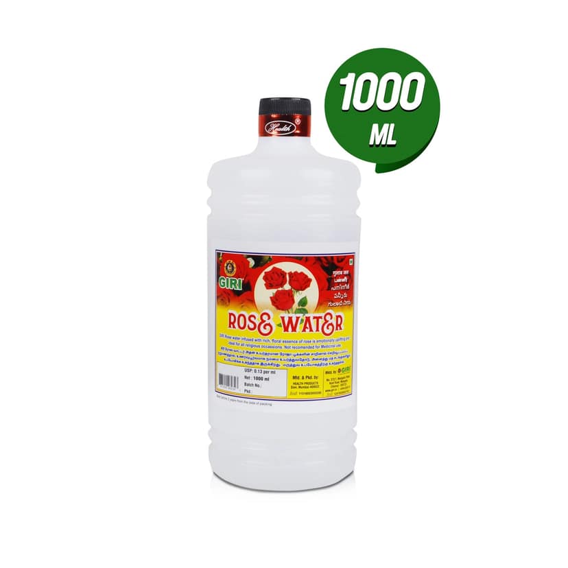 Giri Rose Water | Rose Fragrance | Gulab Jal | Gulab Water | Paneer for Pooja 1L