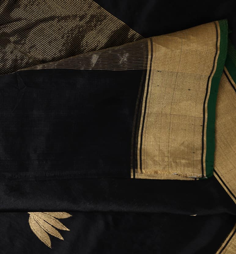 Handloom Chanderi Pattu Silk Saree view 6