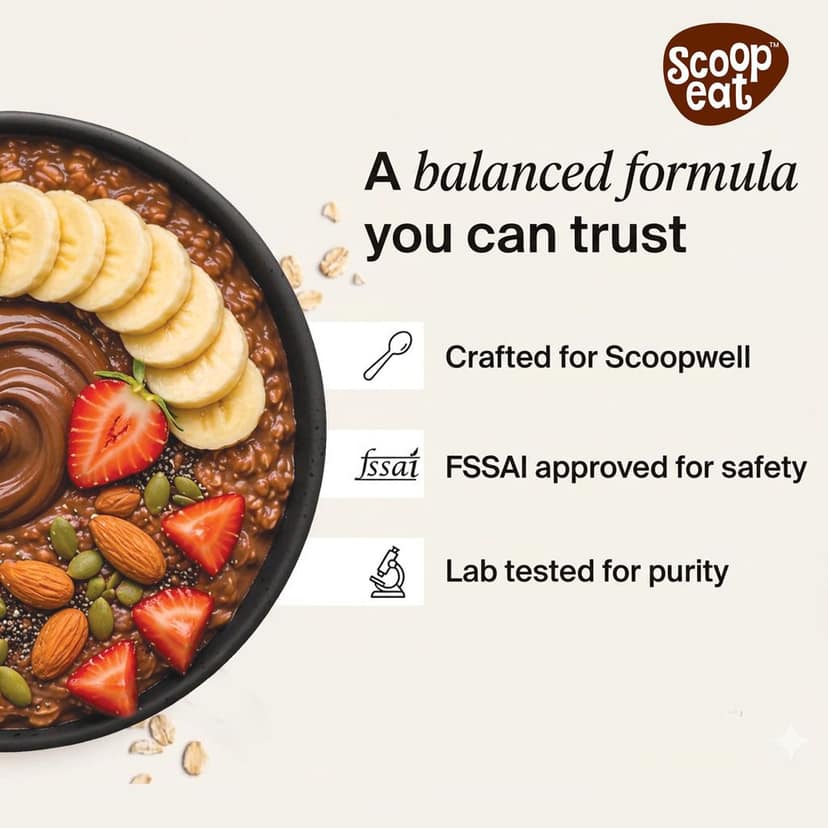 Scoopeat Assorted Oats pack of 2 - 26g Super High Protein Chocolate Oats 400gm view 6