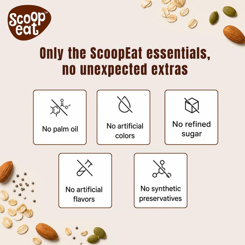 Scoopeat Assorted Oats pack of 2 - 26g Super High Protein Chocolate Oats 400gm view 8