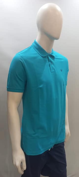 Men's Premium Cotton Polo T-Shirt – Solid Turquoise Blue | Classic Fit | Casual & Semi-Formal Wear