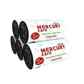 Mercury Care Garbage Bags | Home, Office & Kitchen Waste Liners | Leak-Proof, Tear-Resistant | 19 x 21 Inches - Medium | Black