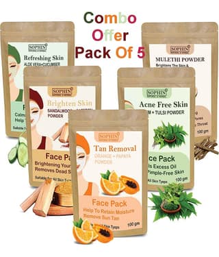 SOPHIN - Radiant Glow Face Pack for All Skin Type ( Pack of 5 )