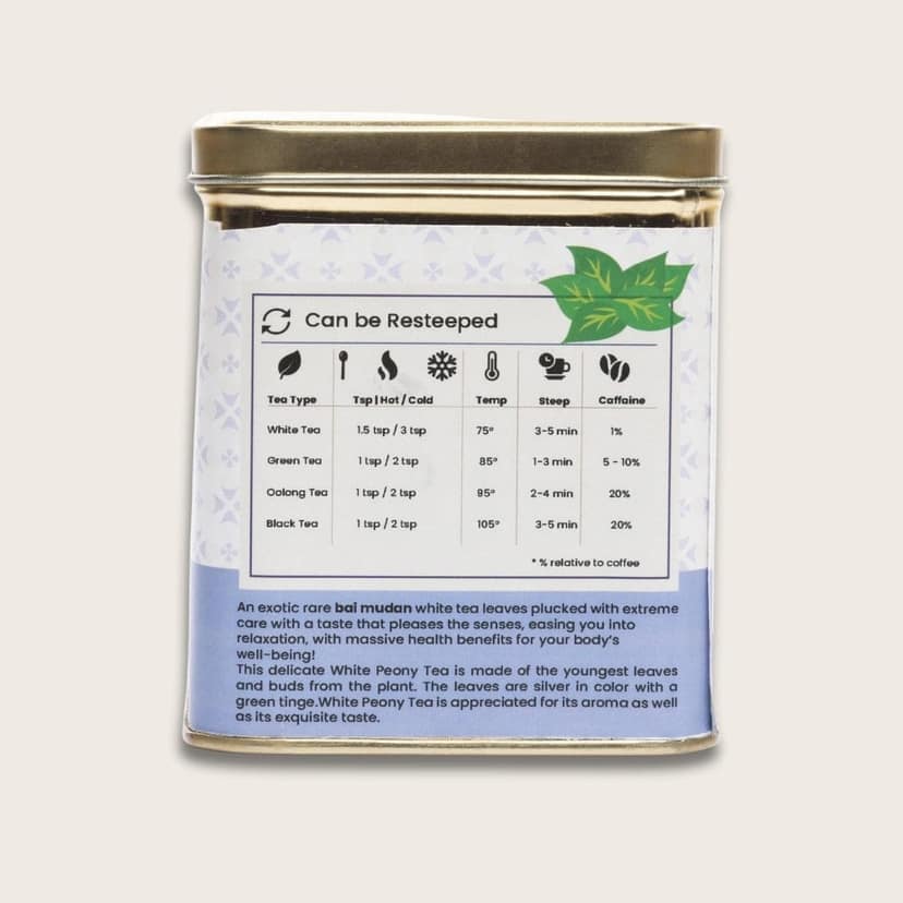 Peony White Tea - Rich in Antioxidants | Weight Loss | Improves Blood Circulation (50gm) view 4