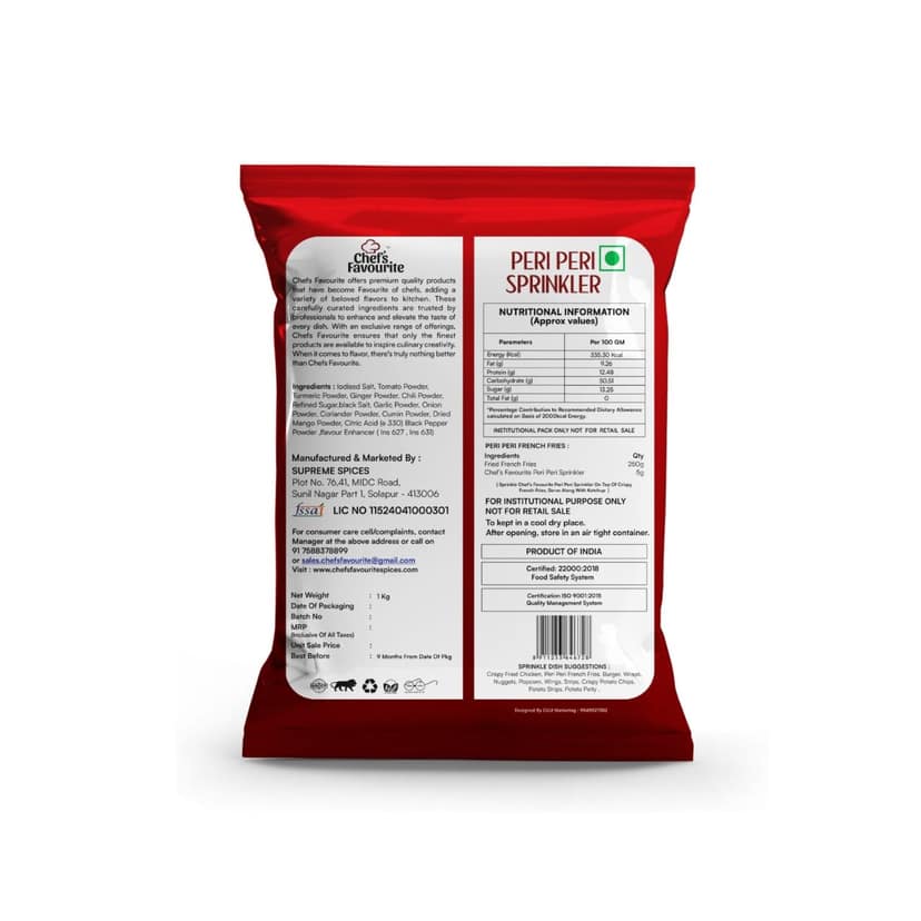 Chef's Favourite Peri Peri Sprinkler 1 kg view 2